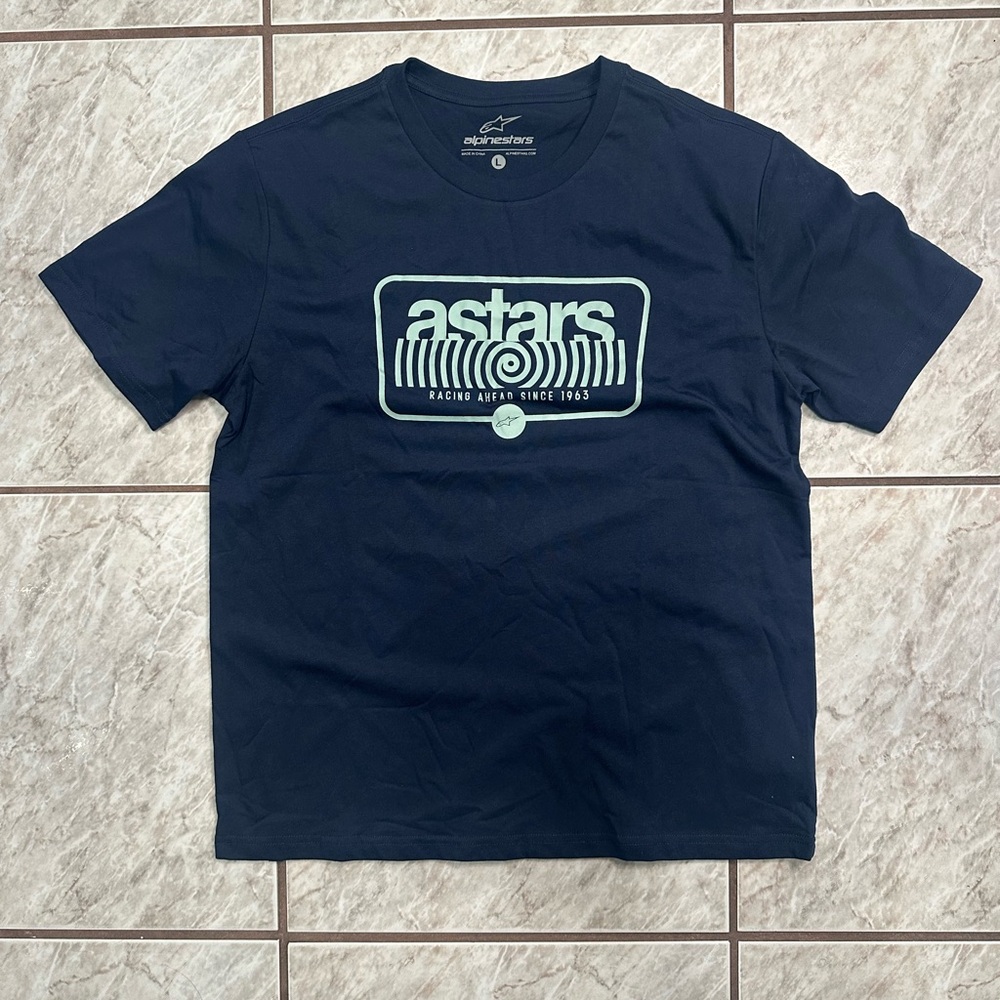 SOLD Men’s Alpine Stars “astars” T-shirt  Navy Blue Cotton Size Large